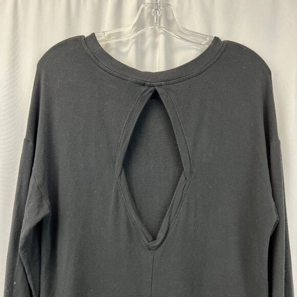 Half Moon by Modern Movement Womens Black Long Sleeve Cut Out Back Shirt Large - Picture 5 of 9